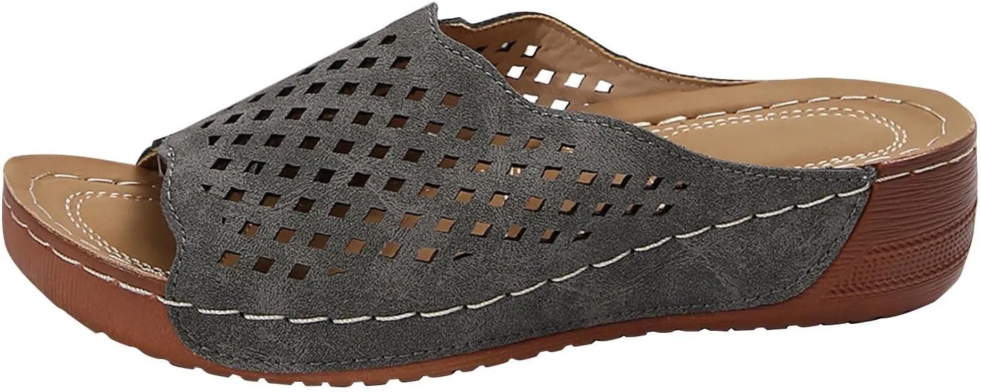 Orthopedic Sandals For Women Arch Support Walking Sandals Comfortable Beach Orthotic Sandals Summer Wedge Sandals