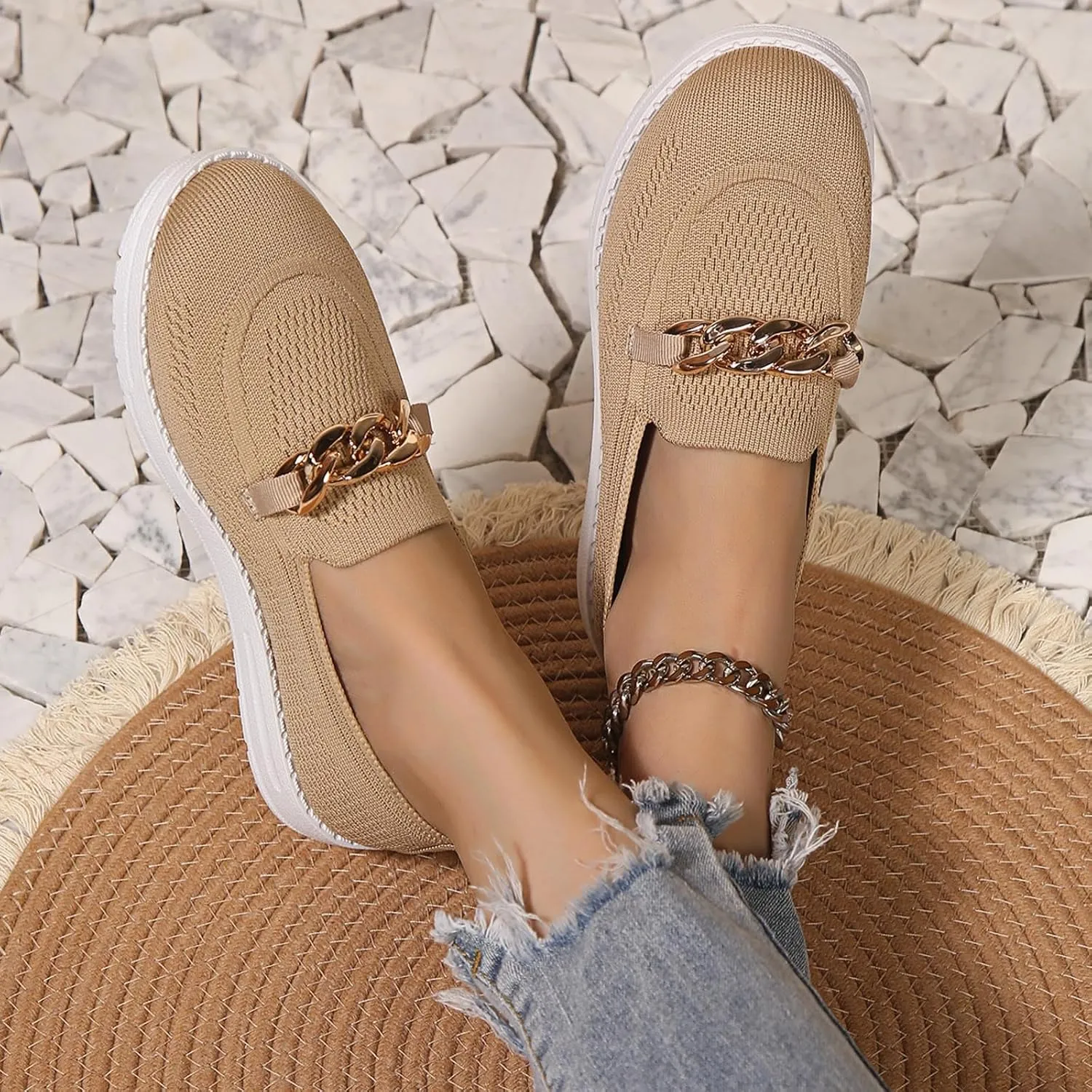 Orthopedic Shoes for Women Breathable Cushion Sneakers Tennis Shoes Trendy Loafers Mesh Walking Shoes Daily Shoes