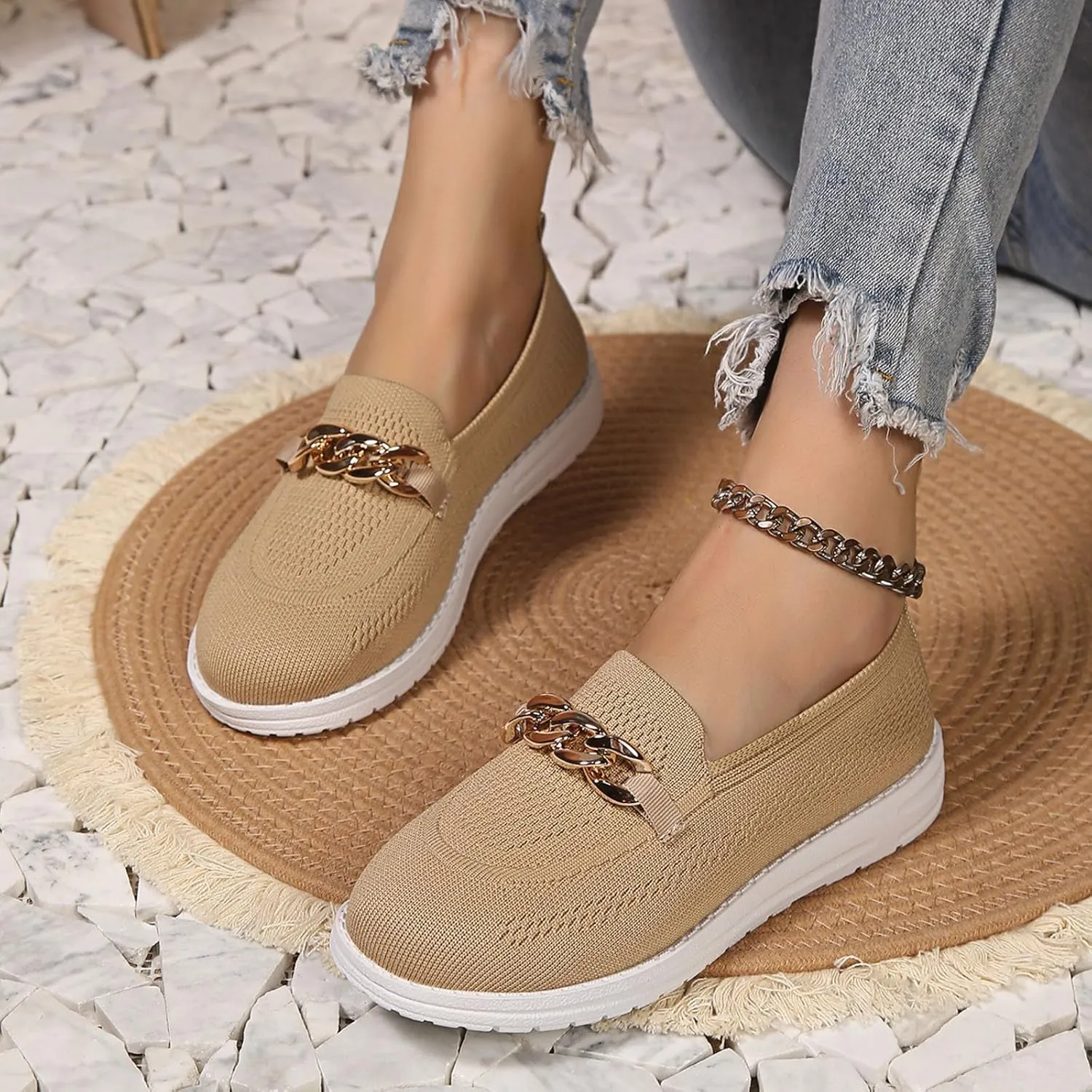 Orthopedic Shoes for Women Breathable Cushion Sneakers Tennis Shoes Trendy Loafers Mesh Walking Shoes Daily Shoes