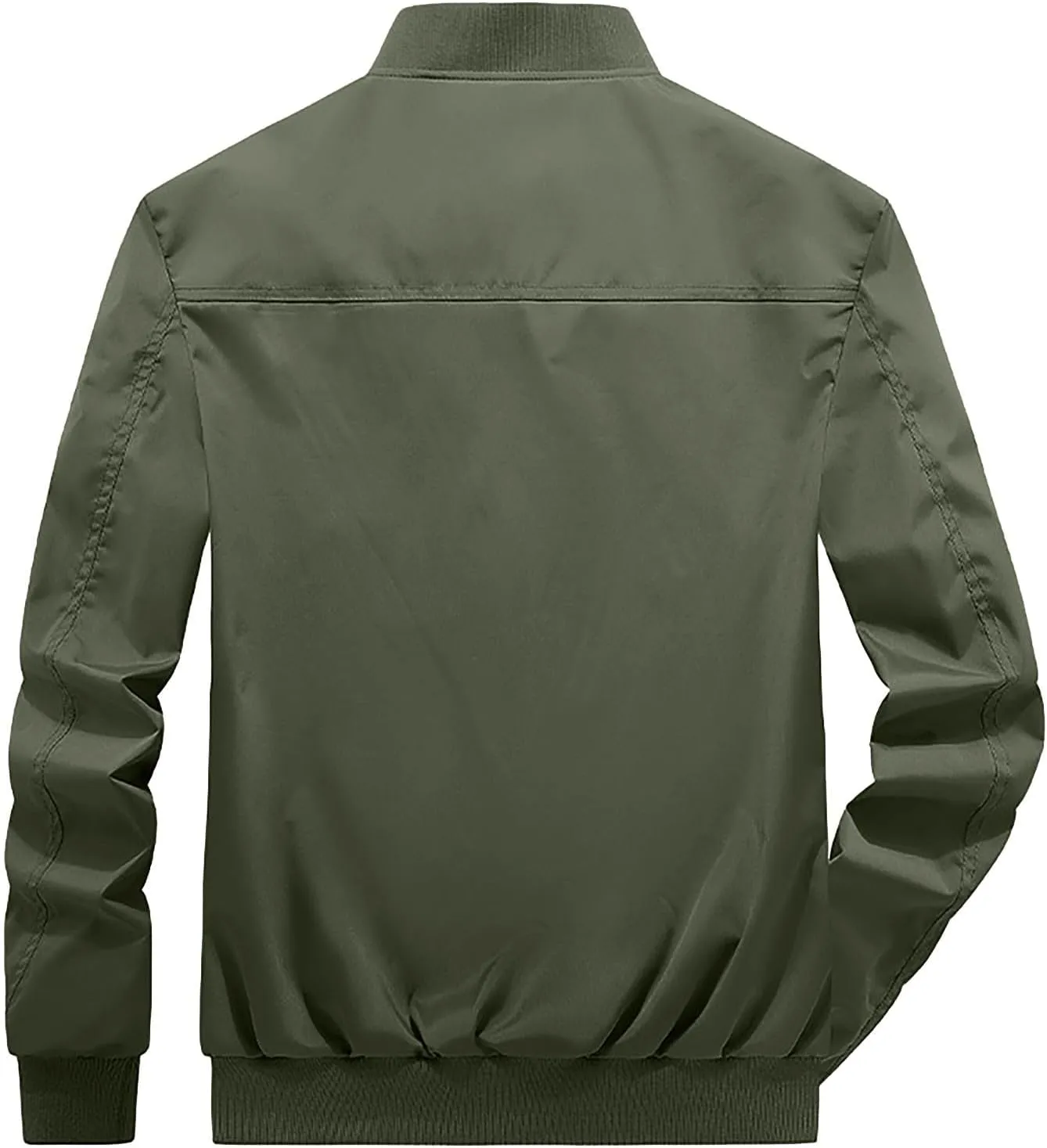 Outdoor Sport Hoodless Jacket For Men Fashion Stand Collar Long Sleeve Windbreaker Jacket Casual Soft Solid Windproof