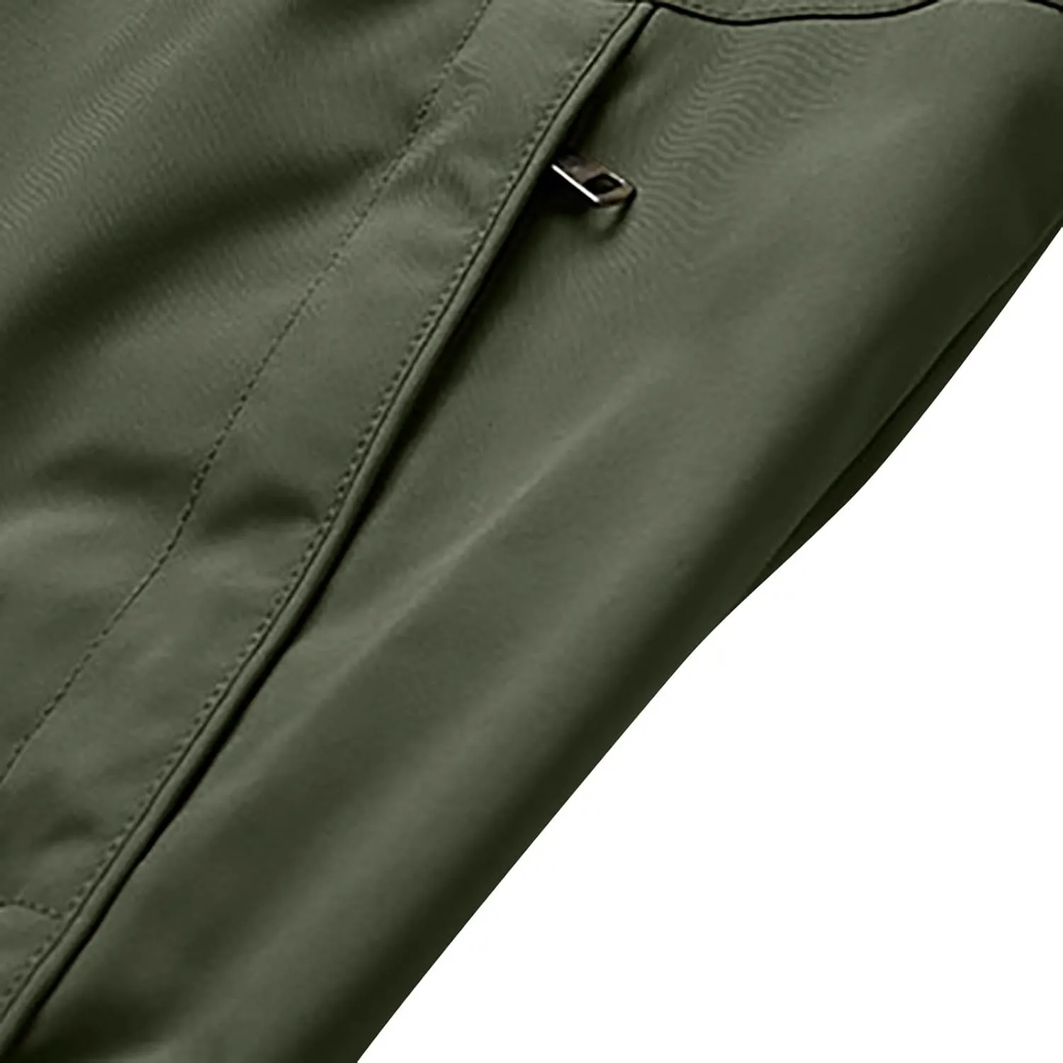 Outdoor Sport Hoodless Jacket For Men Fashion Stand Collar Long Sleeve Windbreaker Jacket Casual Soft Solid Windproof