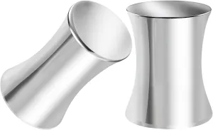 Pair of 316L Surgical Steel Double Flared Piercing Jewelry Ear Stretcher Polished solid Plugs Flesh Earring Lobe