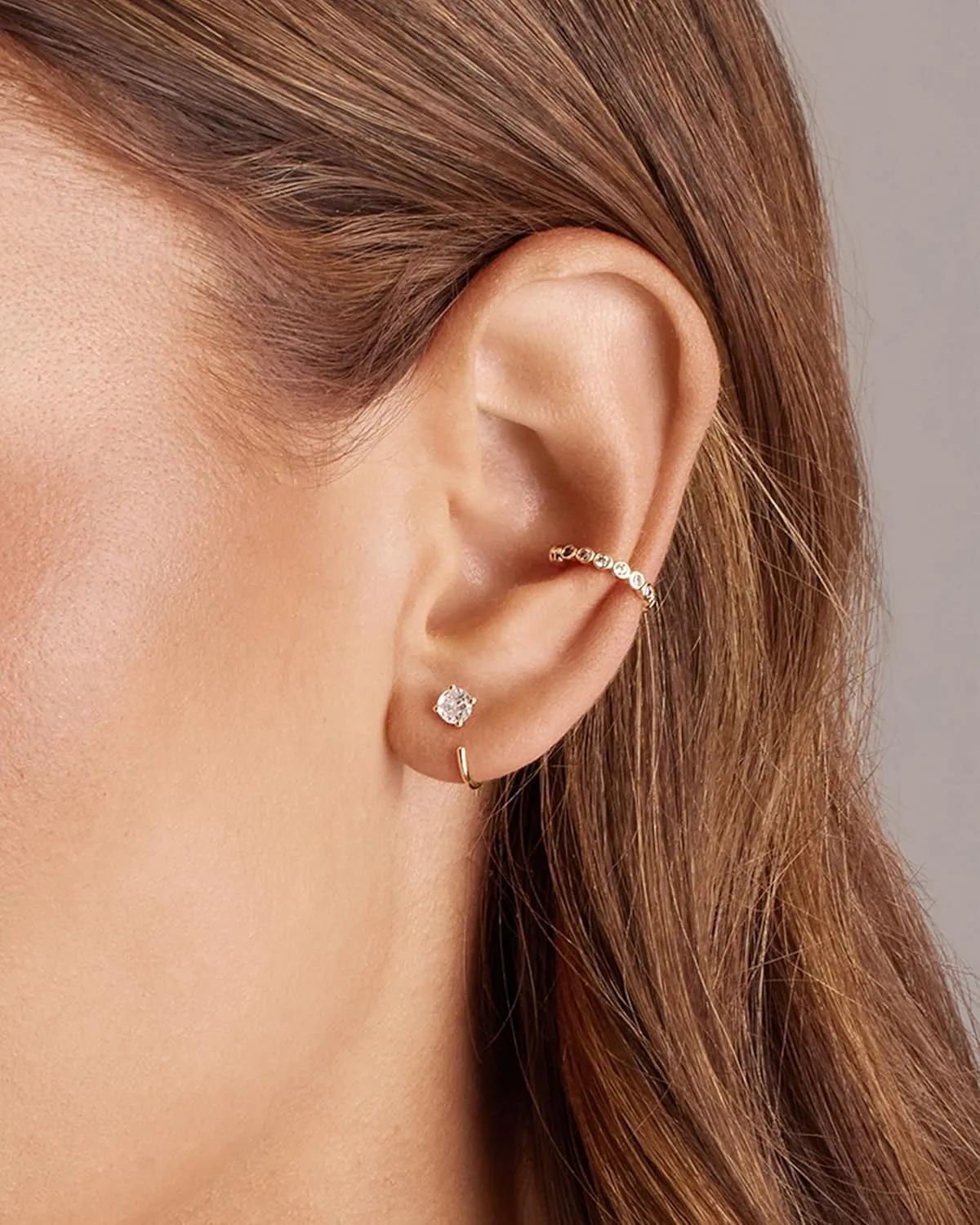 PAVOI 925 Sterling Silver Huggie Half Hoop Earrings | Hypoallergenic Minimalist Tiny Cartilage Earring