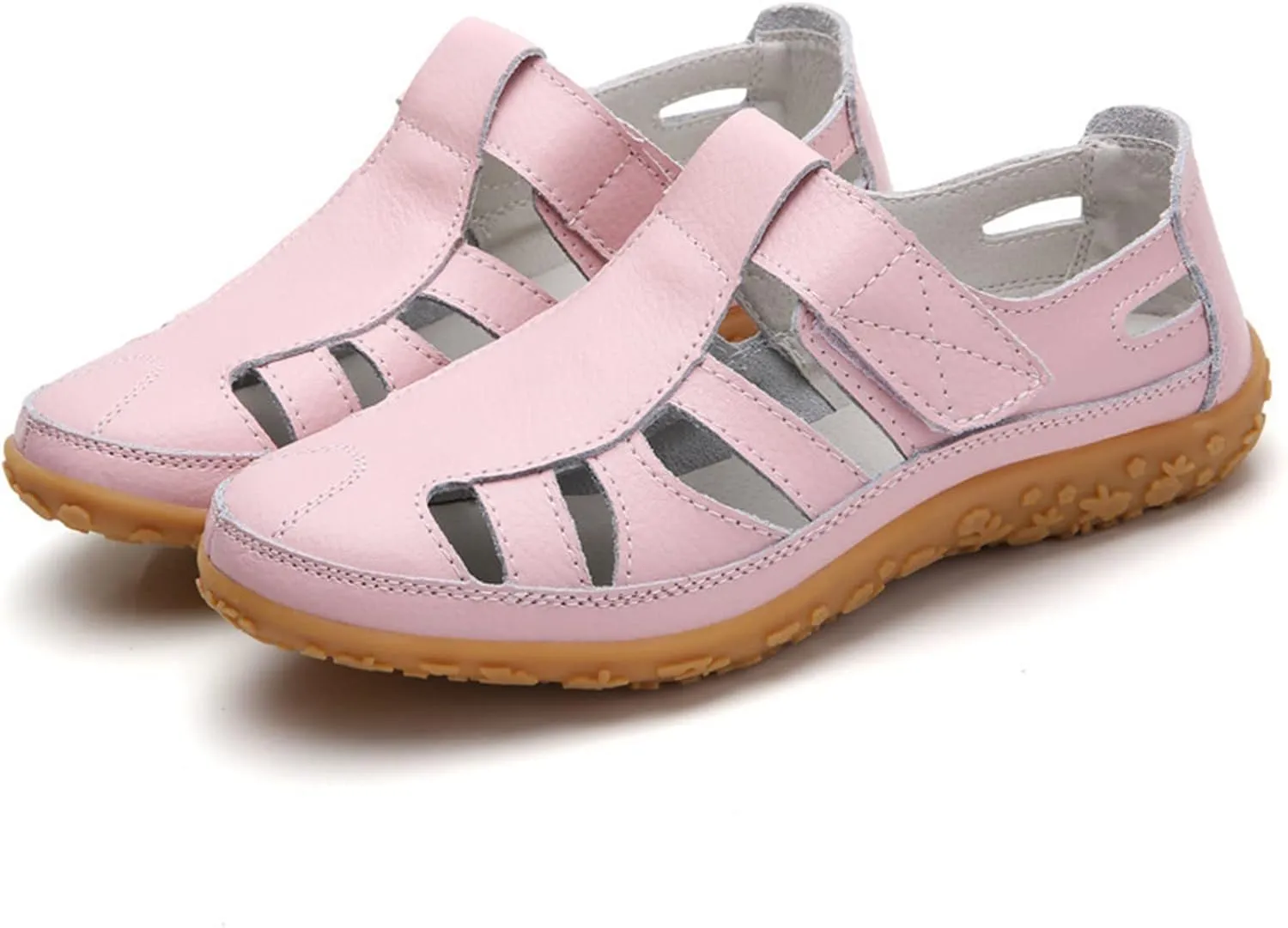 peqiut Sandals Women Orthopedic Comfortable Hollow Out Womens Sandals Platform Walking Summer Beach Dressy Flats Sandals
