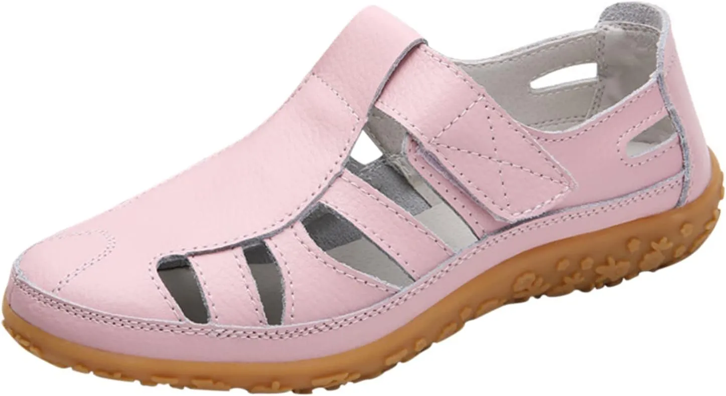 peqiut Sandals Women Orthopedic Comfortable Hollow Out Womens Sandals Platform Walking Summer Beach Dressy Flats Sandals