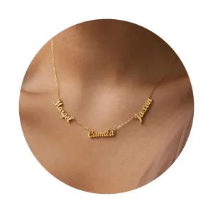 Personalized Name Pendant, Multi Names Necklace, Custom Monogram Family Tree Multi Names Necklace, Kids Mother Father Names Necklace Gift for Women Girls