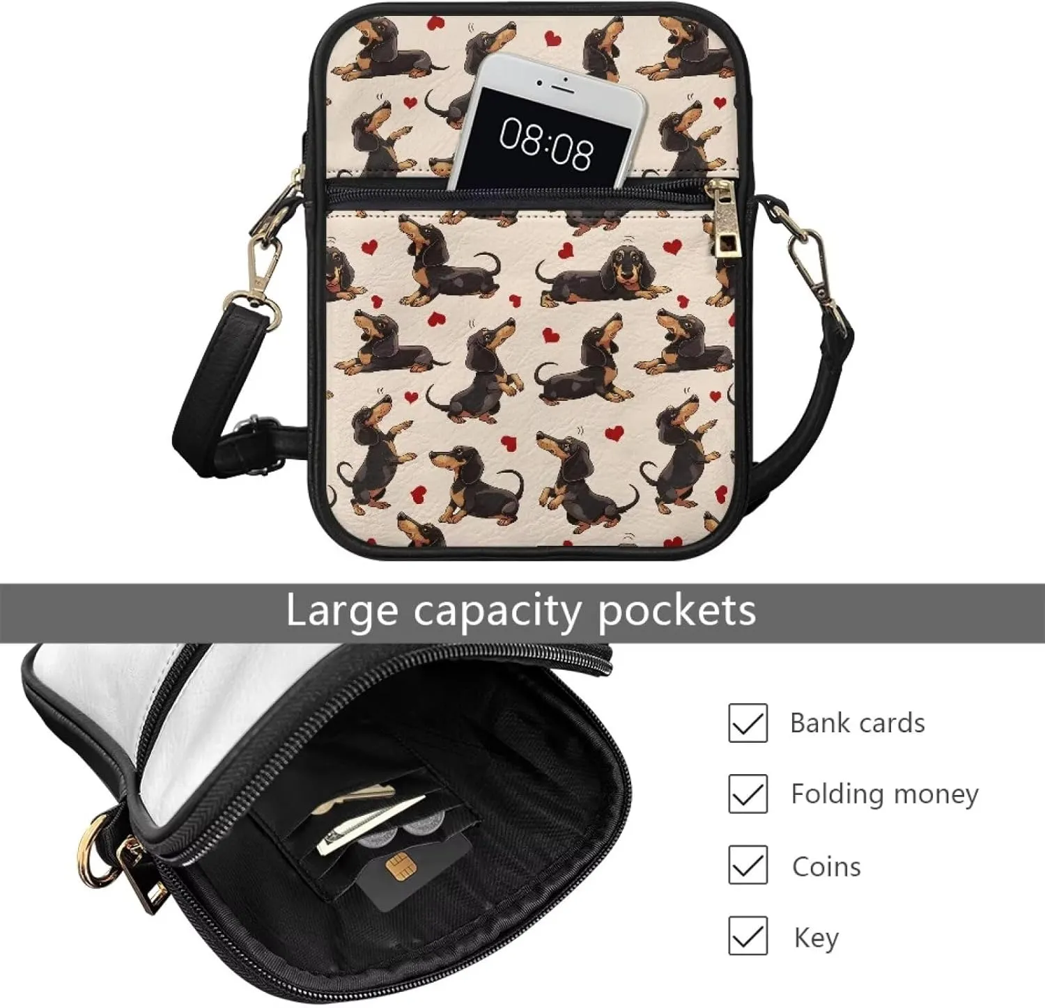 PU Leather Messenger Bag for Women Men Lightweight Crossbody Shoulder Bags with Adjustable Straps Travel Satchel