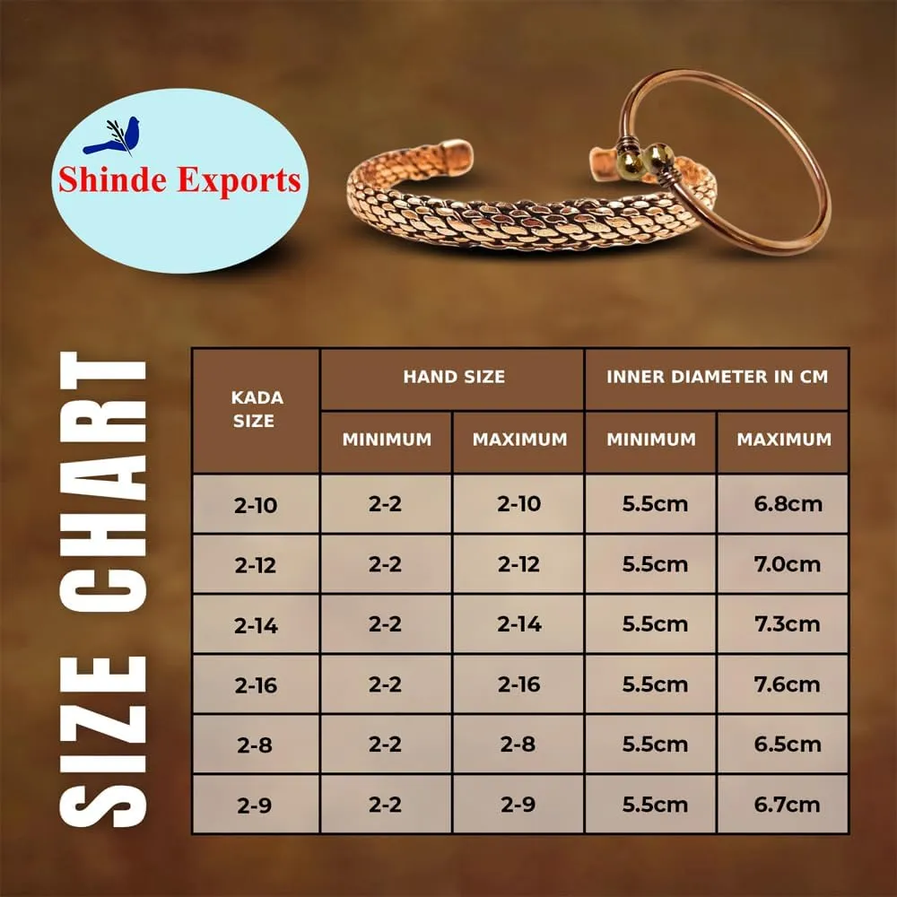 pure copper bracelets cuf kada bangle for men and women