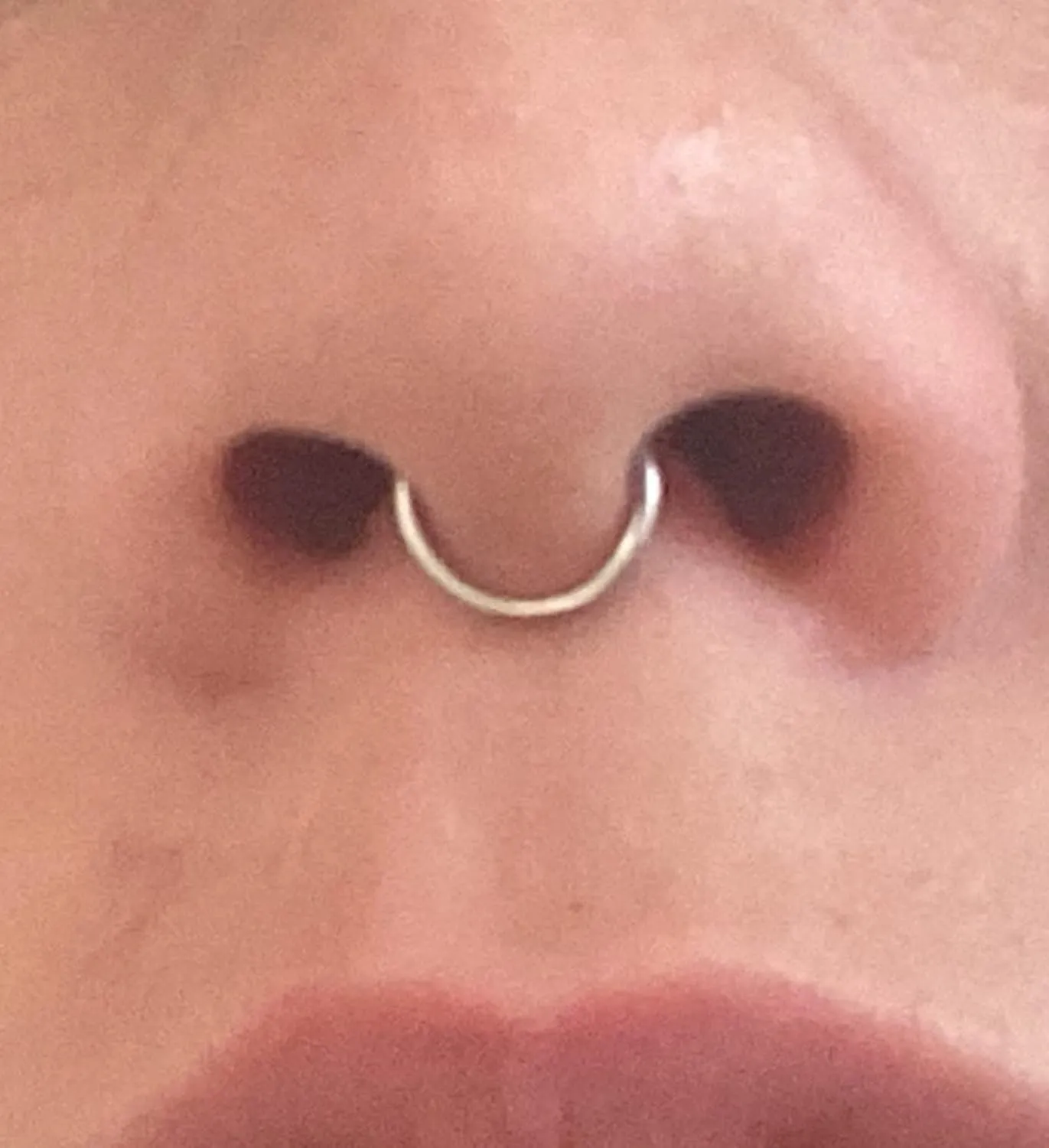 QWALIT Fake Nose Ring Gold Fake Septum Ring Hoop Silver Faux Septum Piercing Clip on Lip Ring Stick on Nose Stud Non Piercing Ear Earring Cuffs Gold Lip Cuff Non Pierced