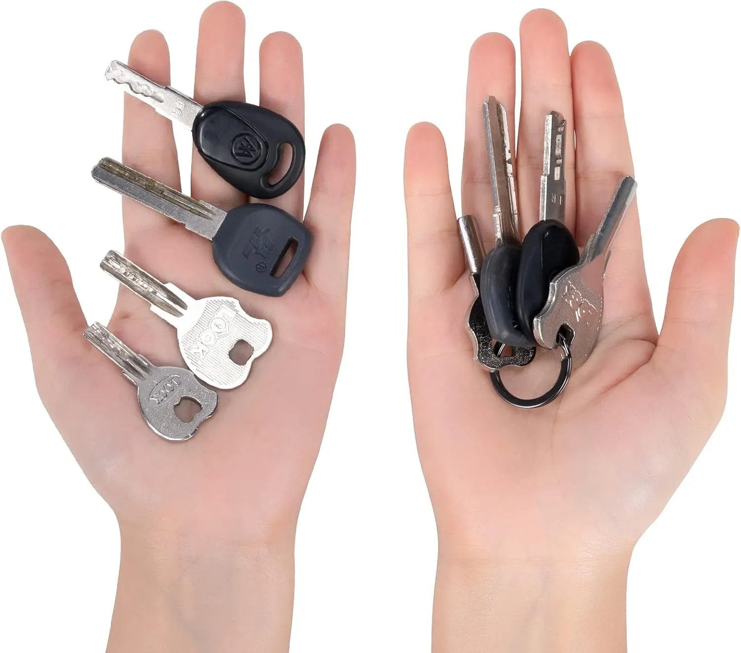 Rainspire 1 Inch/25mm Heavy Duty Key Rings, Stainless Steel Key Rings 10 Pcs Round Split Key Rings for Keychains Key Chain Rings (Black)