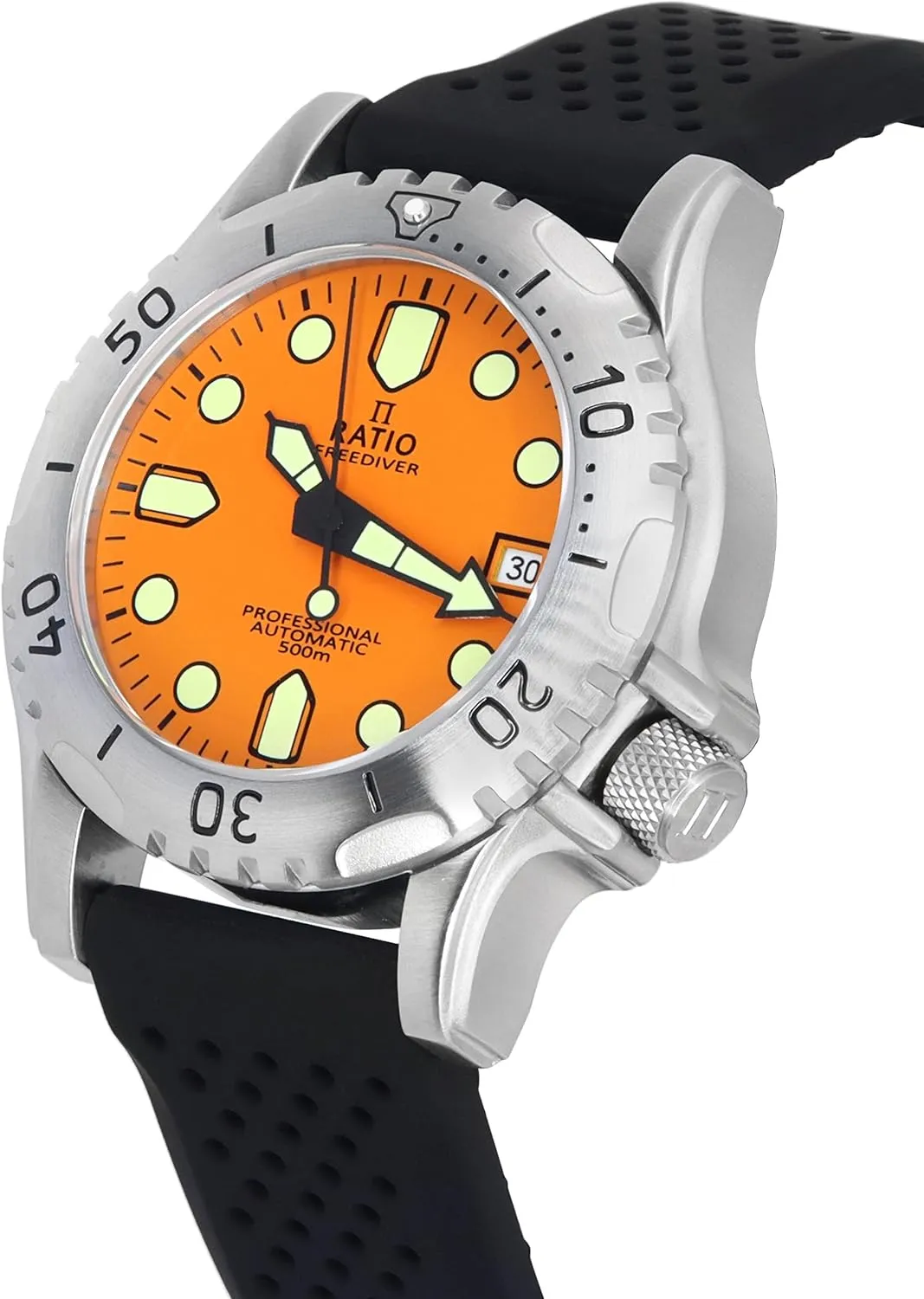 RATIO FreeDiver Professional Dive Watch Sapphire Crystal Automatic Diver Watch 500M Water Resistant Diving Watch for Men