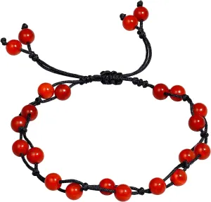 Red Agate Braided Rope Bracelet for Women Handmade Beaded Bracelets Friendships Bracelets Gifts Stretch