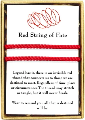 Red String Bracelets Couples Gifts for Boyfriend and Girlfriend Handmade Red String of Fate Bracelets Kabbalah Protection Good Luck Simple Matching Bracelets for Lover Women Men