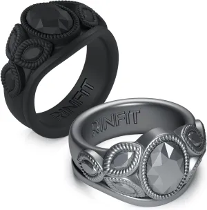 Rinfit Silicone Rings for Women - Womens Wedding Rings - Silicone Wedding Bands - Oval & Pear Rubber Ring - Patented Design