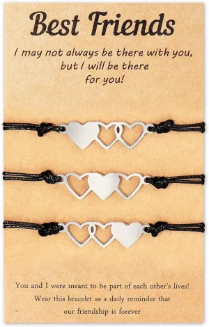 Roe Dolph Friendship Bracelets for Women String Butterfly Best Friend Bracelets for 2/3/4/5 Long Distance Matching Heart Bracelets for Best Friends Bff Bracelets for Best Friend Birthday Gifts