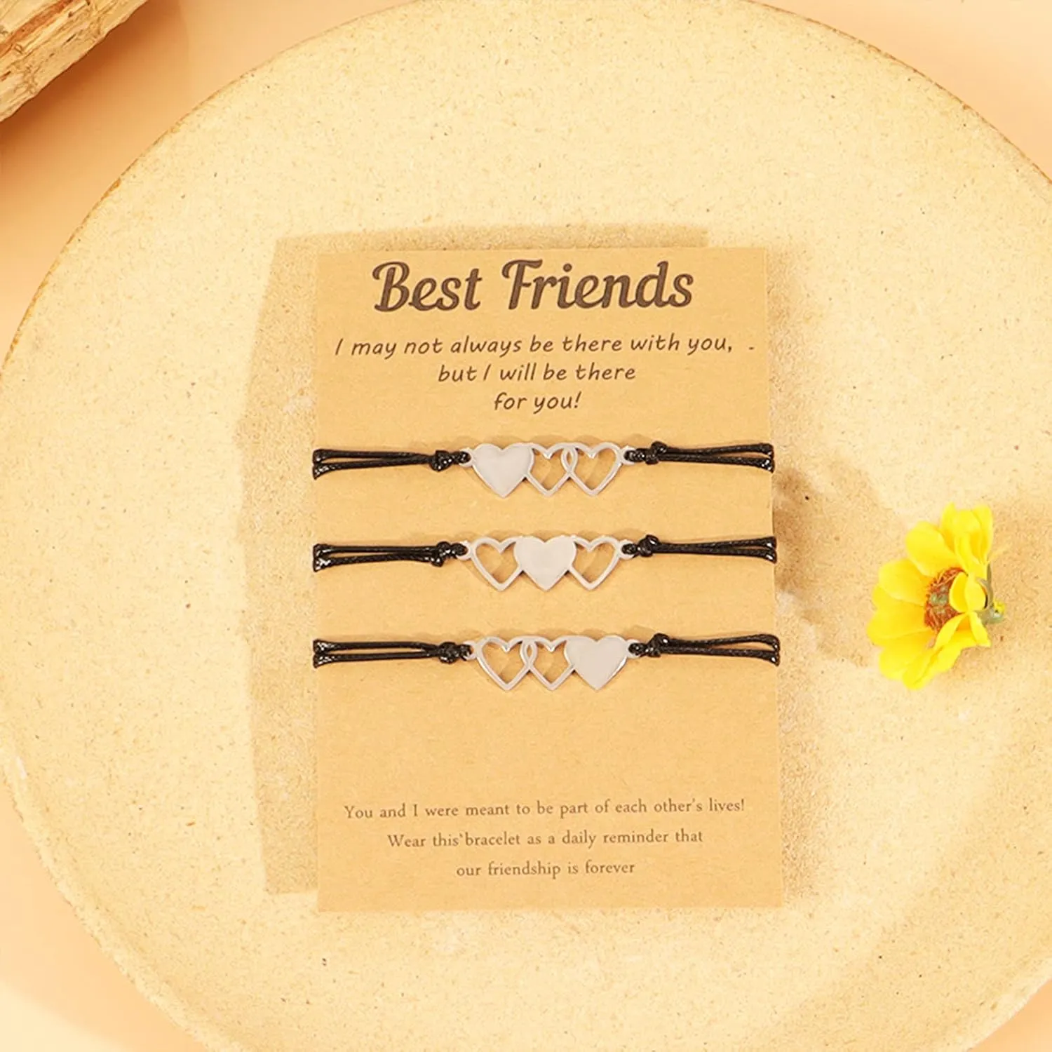 Roe Dolph Friendship Bracelets for Women String Butterfly Best Friend Bracelets for 2/3/4/5 Long Distance Matching Heart Bracelets for Best Friends Bff Bracelets for Best Friend Birthday Gifts