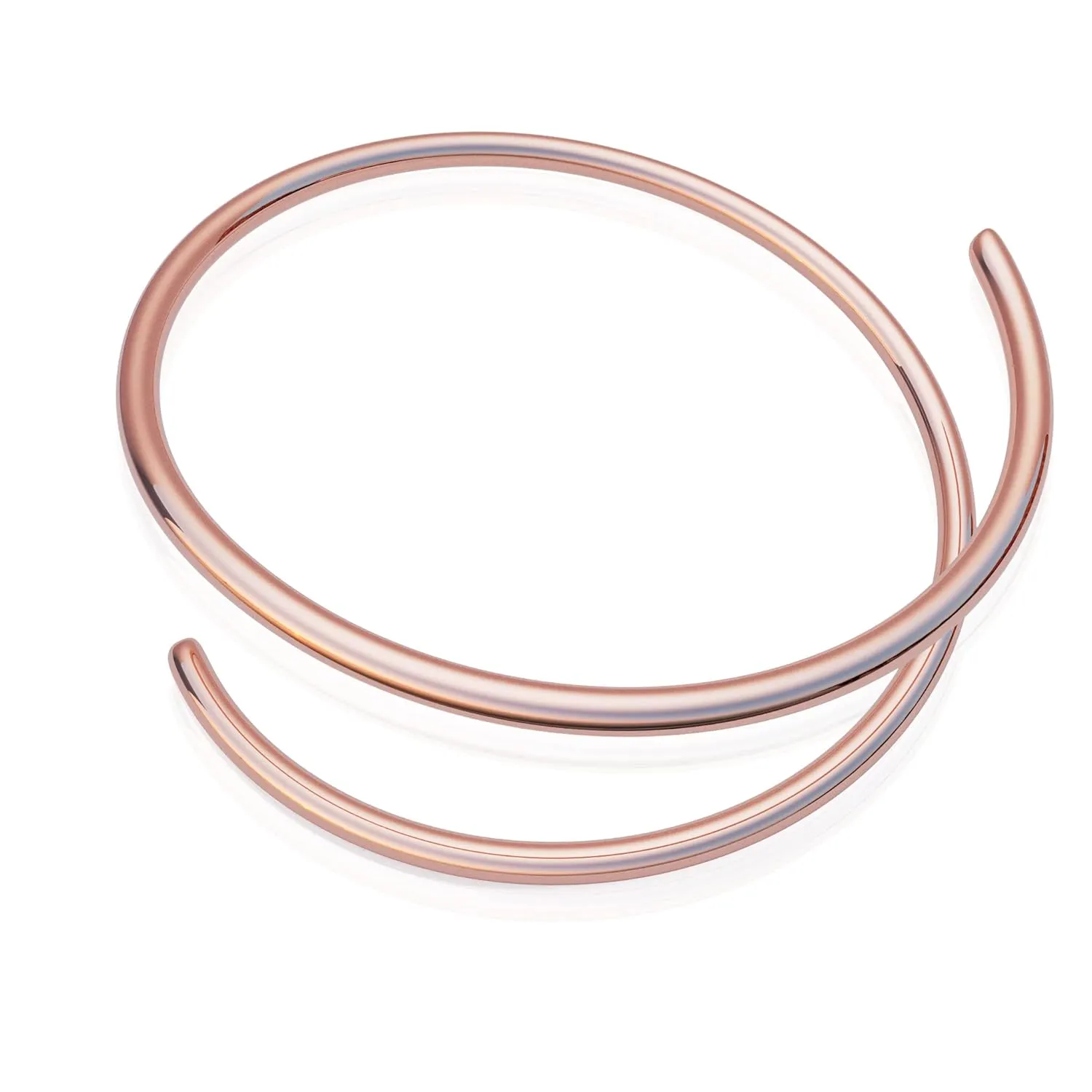 Rose Gold Double Spiral Nose Hoop - 14k Rose Gold Double Nose Ring - Handmade Thin 20 gauge Spiral Nose Piercing Hoop - Rose Gold Nose Jewelry for Women
