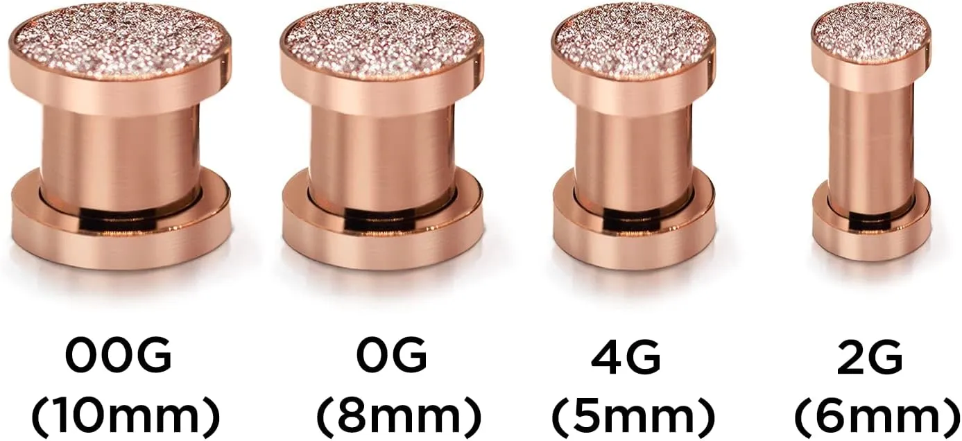 Rose Gold Sandpaper Ear Plug