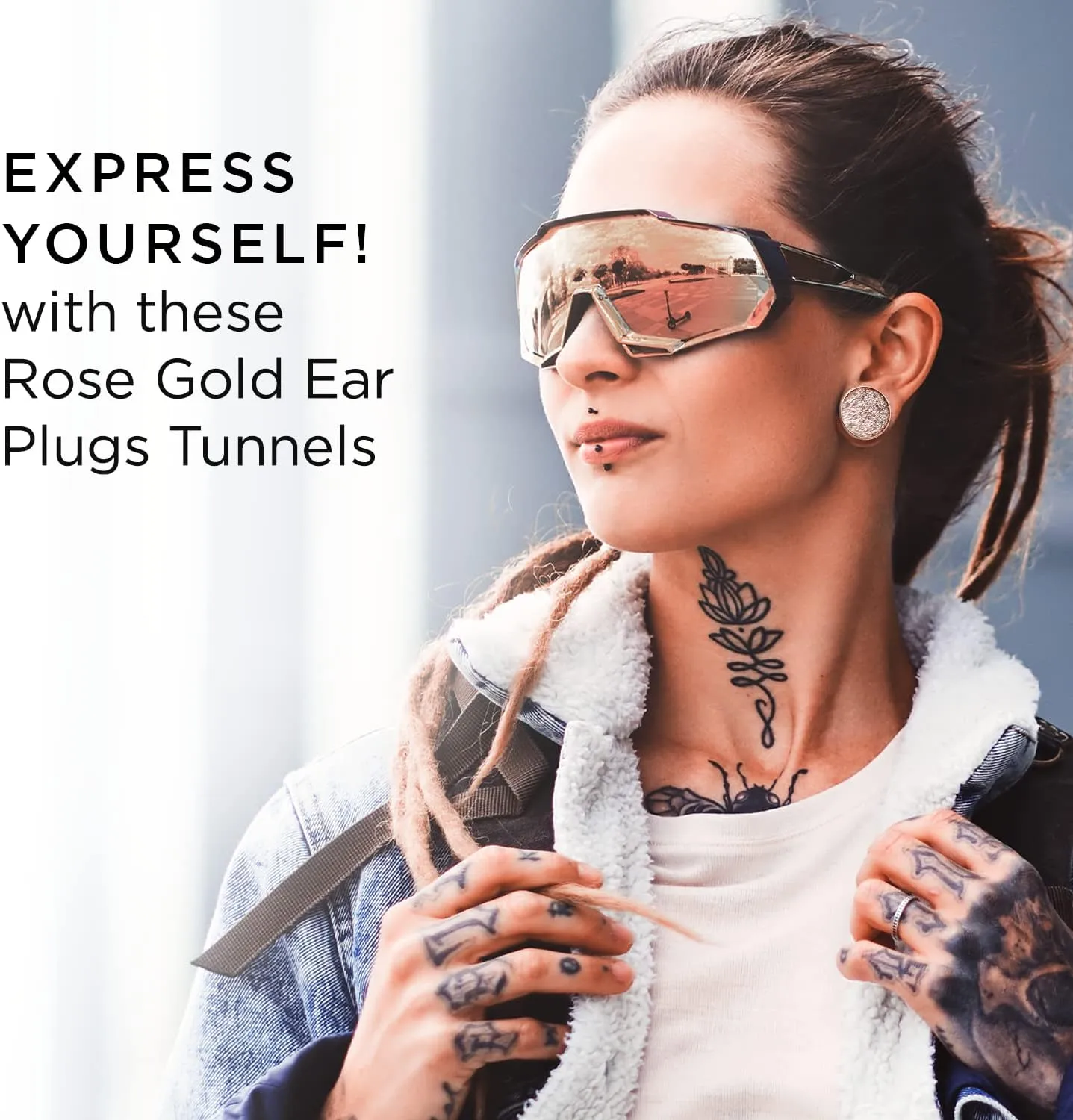 Rose Gold Sandpaper Ear Plug