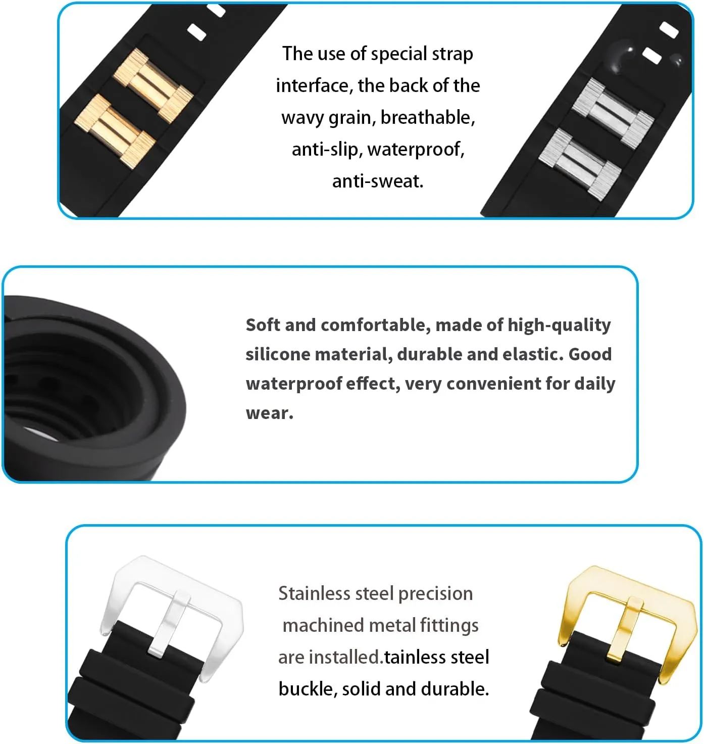 Rubber 26mm 1959 Watch Bands Compatible Fit for Invicta Russian Diver 1959 1201 1805 1845 Replacement Silicone Strap Wirstband for Men and Women Waterproof Bracelet Watch accessories