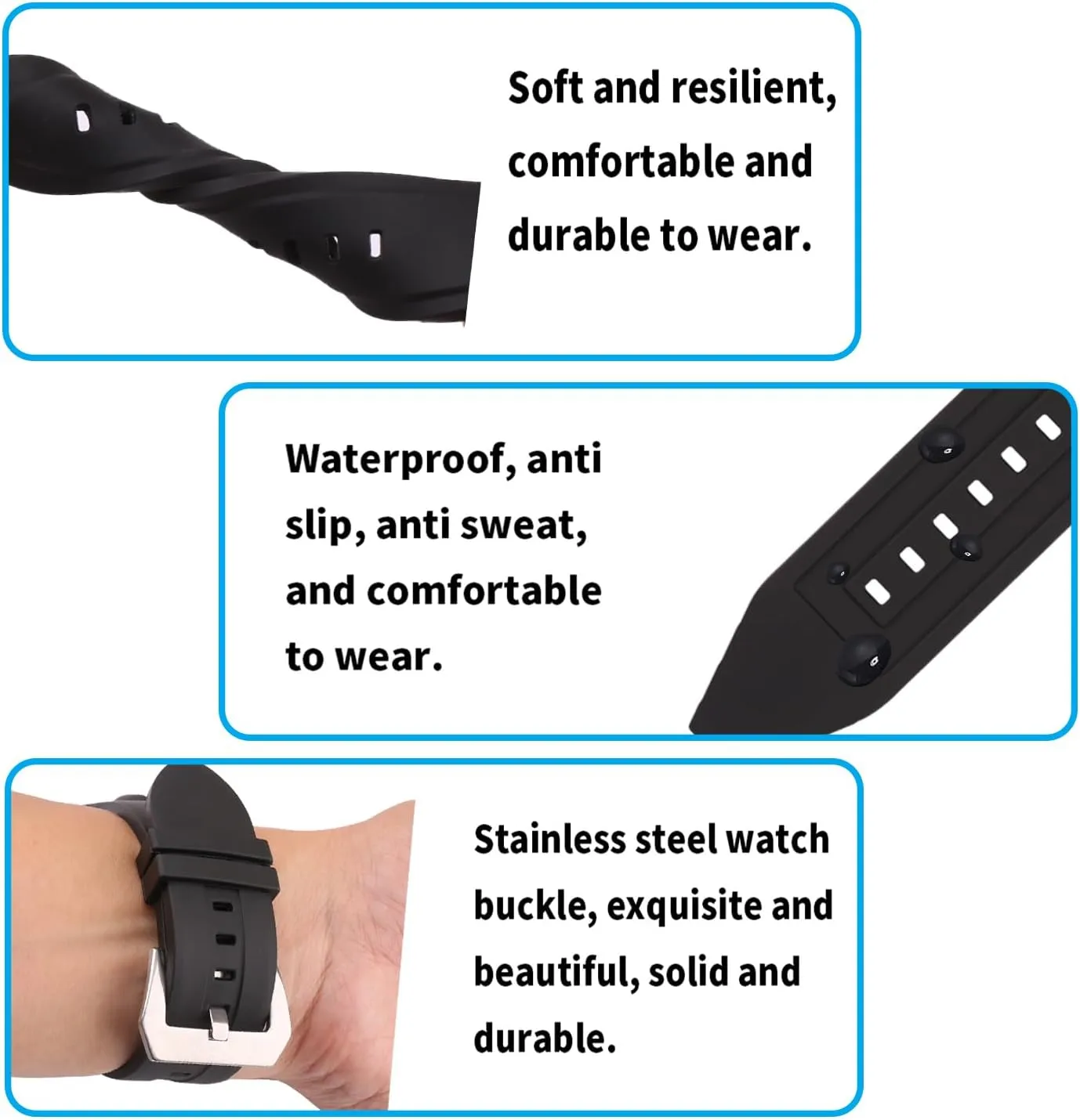 Rubber 26MM 6977 6981 Watch Bands Compatible Fit for Invicta Pro Diver 6977 6981 6983 6985 6995 21930 90082 17887 22309 Replacement Silicone Strap Wirstband for Men and Women Waterproof Bracelet Watch accessories