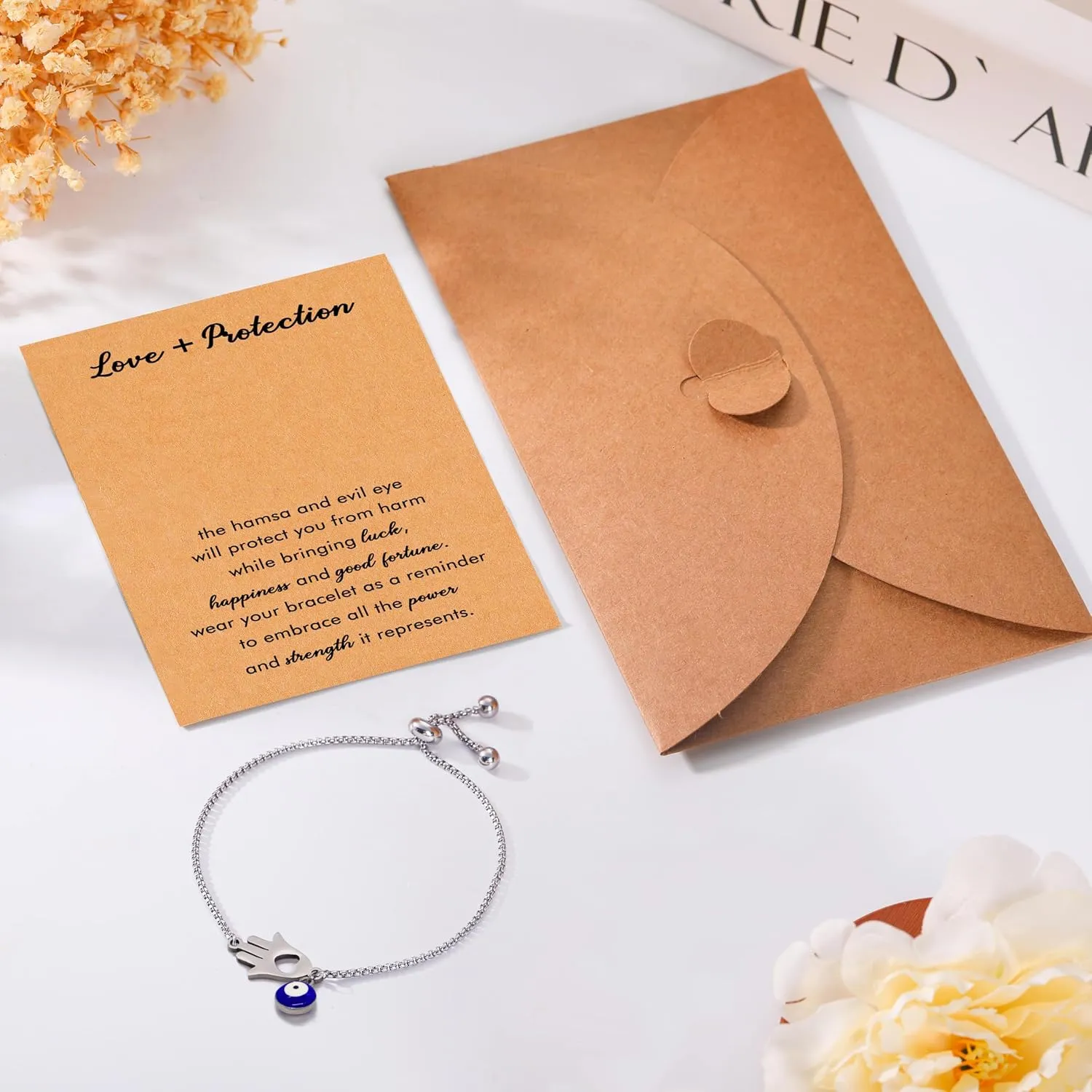 RZKING Bracelets For Women, Evil Eye Sun Moon Wave Charm Bracelets For Women, Friendship Bracelets, Gifts For Sister, Birthday, Thank You, Inspirational Gifts For Women