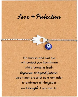 RZKING Bracelets For Women, Evil Eye Sun Moon Wave Charm Bracelets For Women, Friendship Bracelets, Gifts For Sister, Birthday, Thank You, Inspirational Gifts For Women