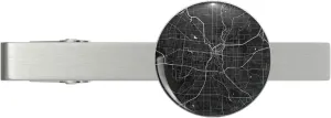 San Antonio Minimalist Map Design Silver Tie Clip Tie Bar Veteran Gift