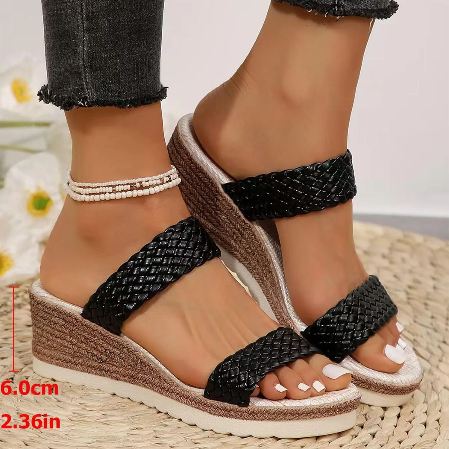 Sandals for Women 2025 Womens Espadrilles Wedges Sandals Ethnic Platform Open Toe Sandal Summer Dress Shoes