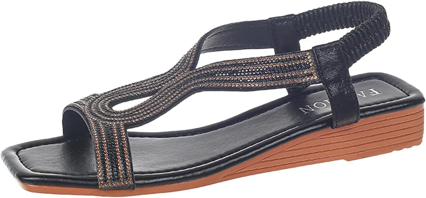 Sandals for Women Women's Cross Strappy Sandals Orthopedic Sandals Flat Sandals for Women Open Toe Slingback Shoes