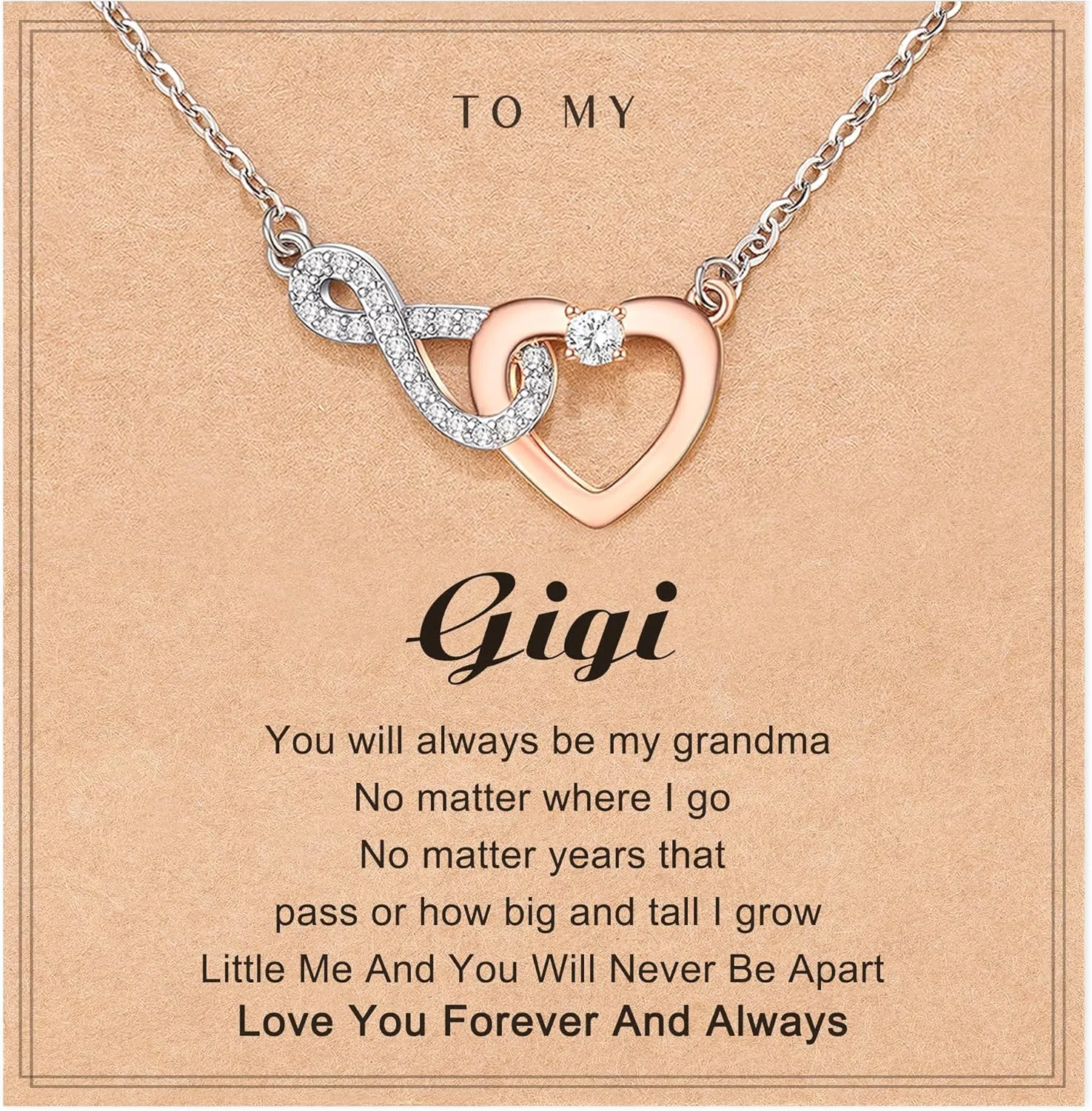 Shonyin Dainty Heart-felt Infinity Heart Necklace for Mother Daughter Girlfriend Soulmate Grandma Granddaughter Mother-in-law Friend Bonus Mom Bonus Daughter
