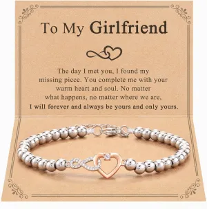 Shonyin Infinity Heart Bracelet for Women Girl Her, Mother Daughter Sister Girlfriend Wife Grandma Granddaughter Mother-in-law Aunt