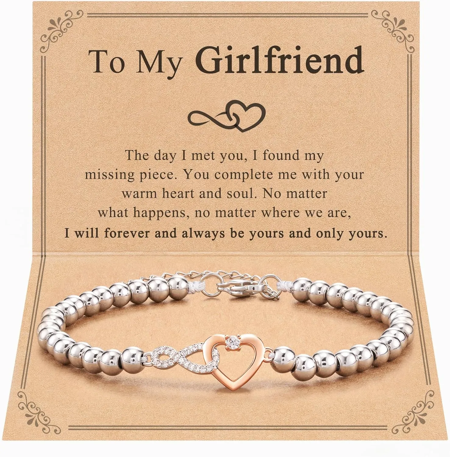 Shonyin Infinity Heart Bracelet for Women Girl Her, Mother Daughter Sister Girlfriend Wife Grandma Granddaughter Mother-in-law Aunt