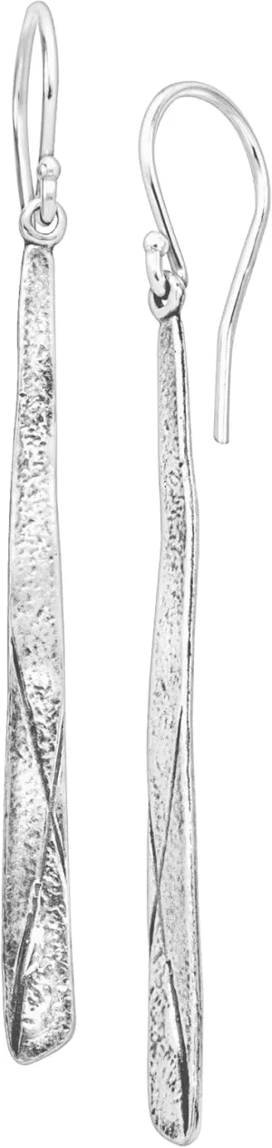 Silpada Dangle Earrings for Women, Verticle Bar Drop Earrings in Oxidized .925 Sterling Silver, 'Stick To It'