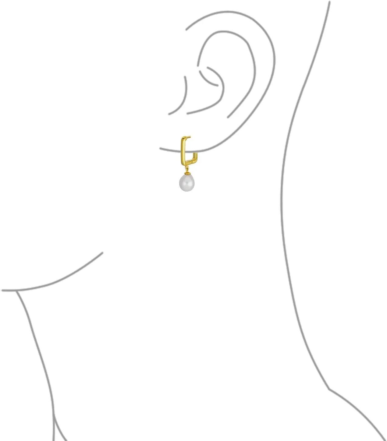 Simple Classic Bridal CZ Accent White Pear Shape Pink Black Ball Freshwater Cultured Pearl Teardrop Dangle Earrings For Women .925 Sterling Silver Lever back