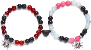 Spider Bracelets for Couple,Halloween Friendship Bracelets,Matching Promise Bracelet for Couple,Spider Superhero Bracelets Party Jewelry Valentines Gift for Women Girl