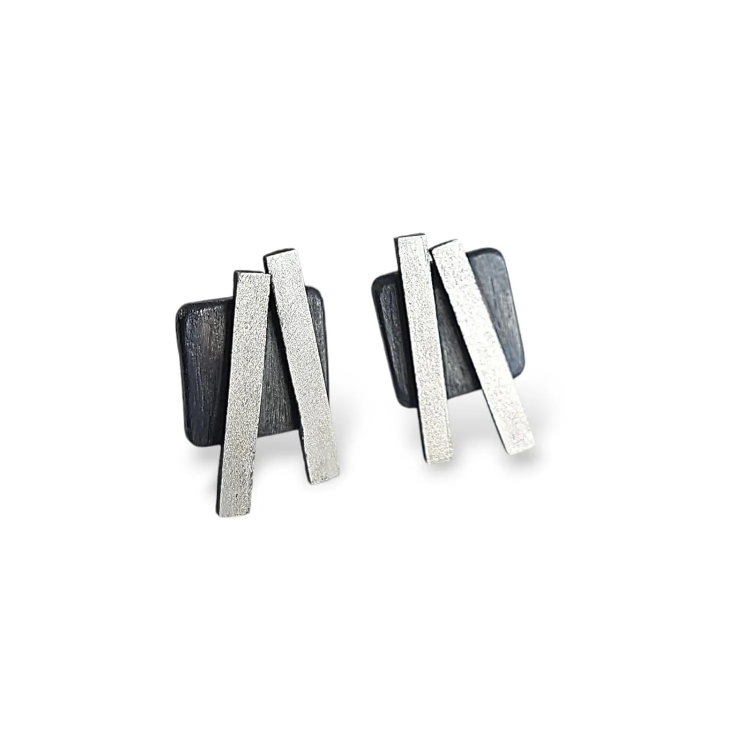 Square & Bar Stud Earrings | Minimalist Geometric Earrings for Women
