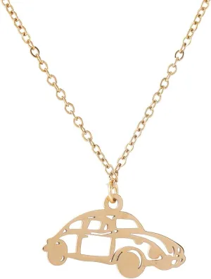 Stainless Steel Gold Steel Plating Lovely Car Pendant Necklace Custom Name Picture Necklace