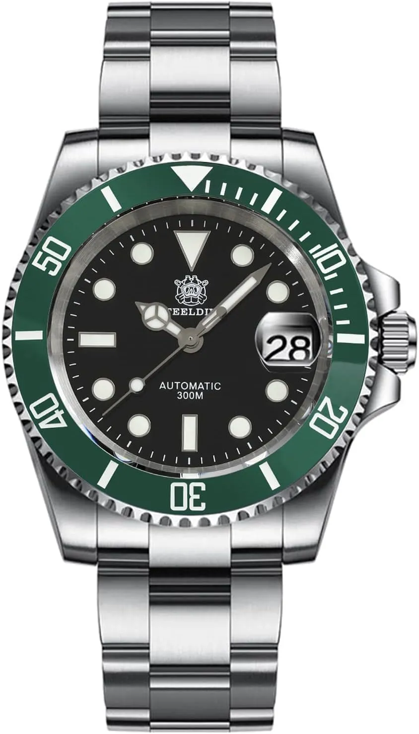 Steeldive Men's Automatic Watch SD1953 Stainless Steel NH35 Movement 300m Diving Watches