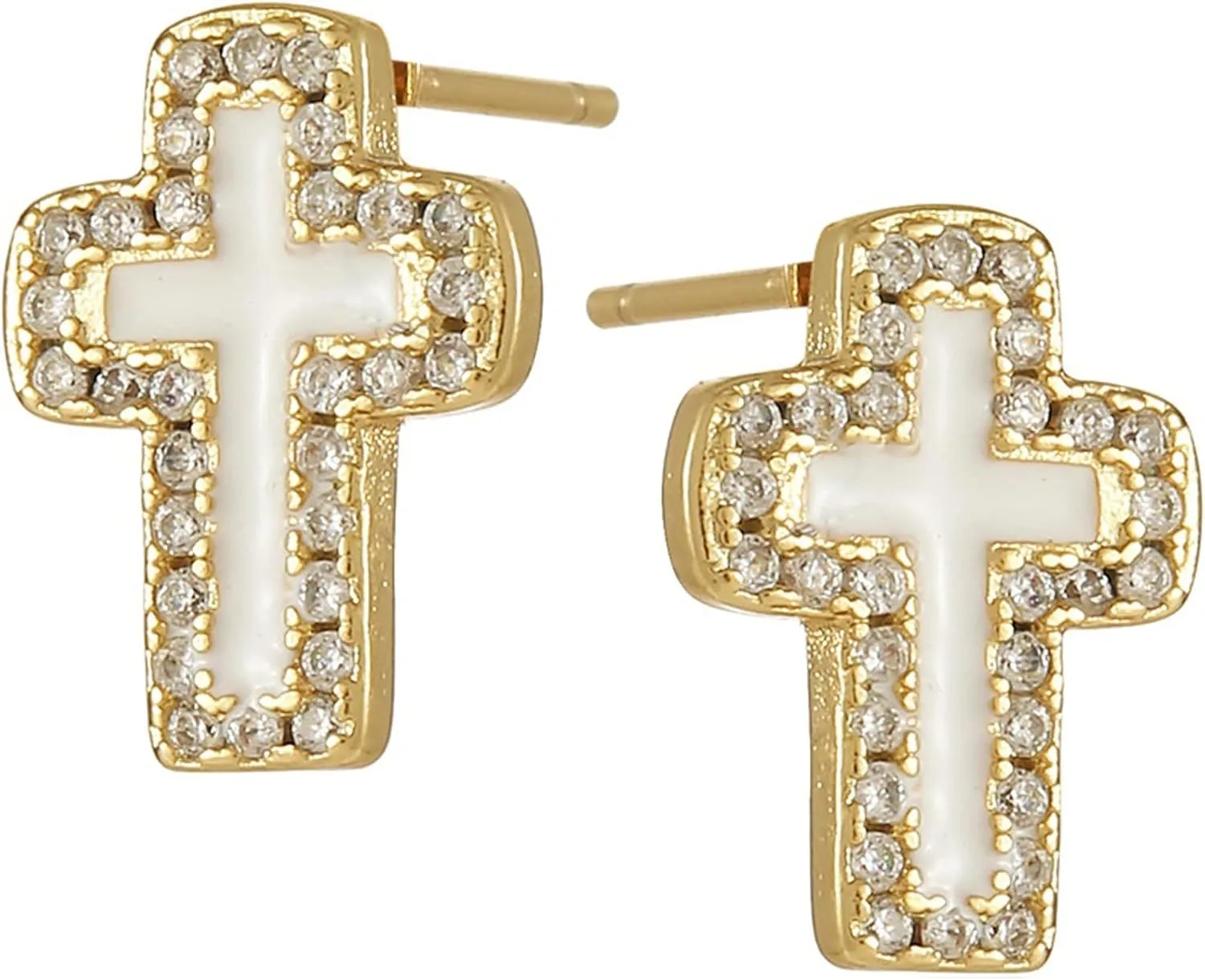 Sterling Silver Cross Stud Earrings for Women Cubic Zirconia Cross Stud Earrings for Girls Rhinestone Cross Earrings for Women