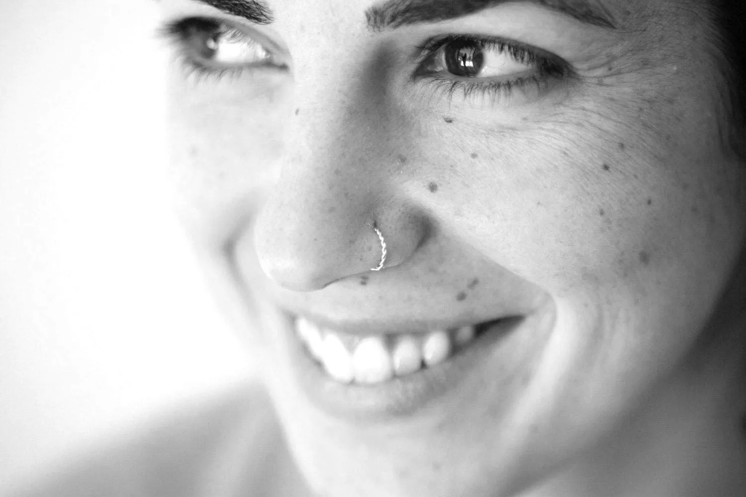 Sterling Silver Nose Ring, Dainty Ear and Nose Rope Hoop, Simple Cute Twist Indian Piercing Jewelry, Tiny Small Minimalist Tribal Handmade Boho Earring, Minimalist Piercing For Men and Women, 22g 7mm