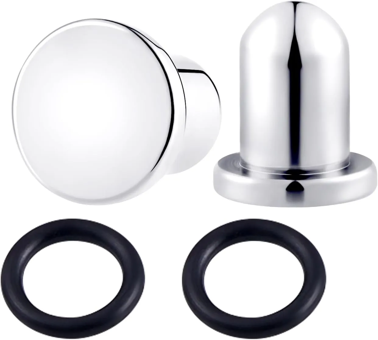 Stuppendux 9Pairs Stainless Steel Stretching Kit Ear Plugs Expander Single Flat Body Piercing Jewelry Set 14G-00G 1.6mm-10mm