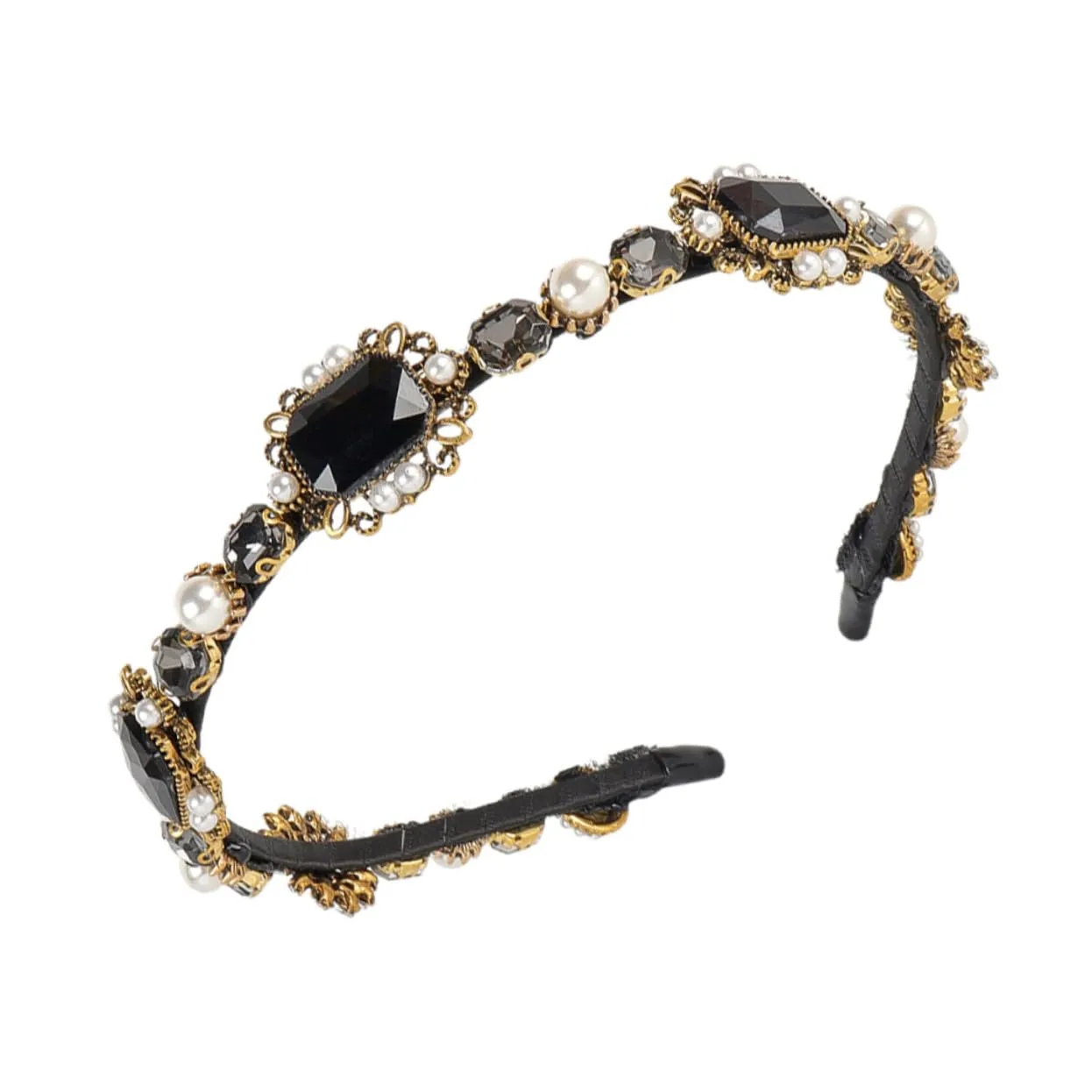 Stylish Pearl Rhinestone Hair Band Comfortable Head Accessory for Women Ideal for Events