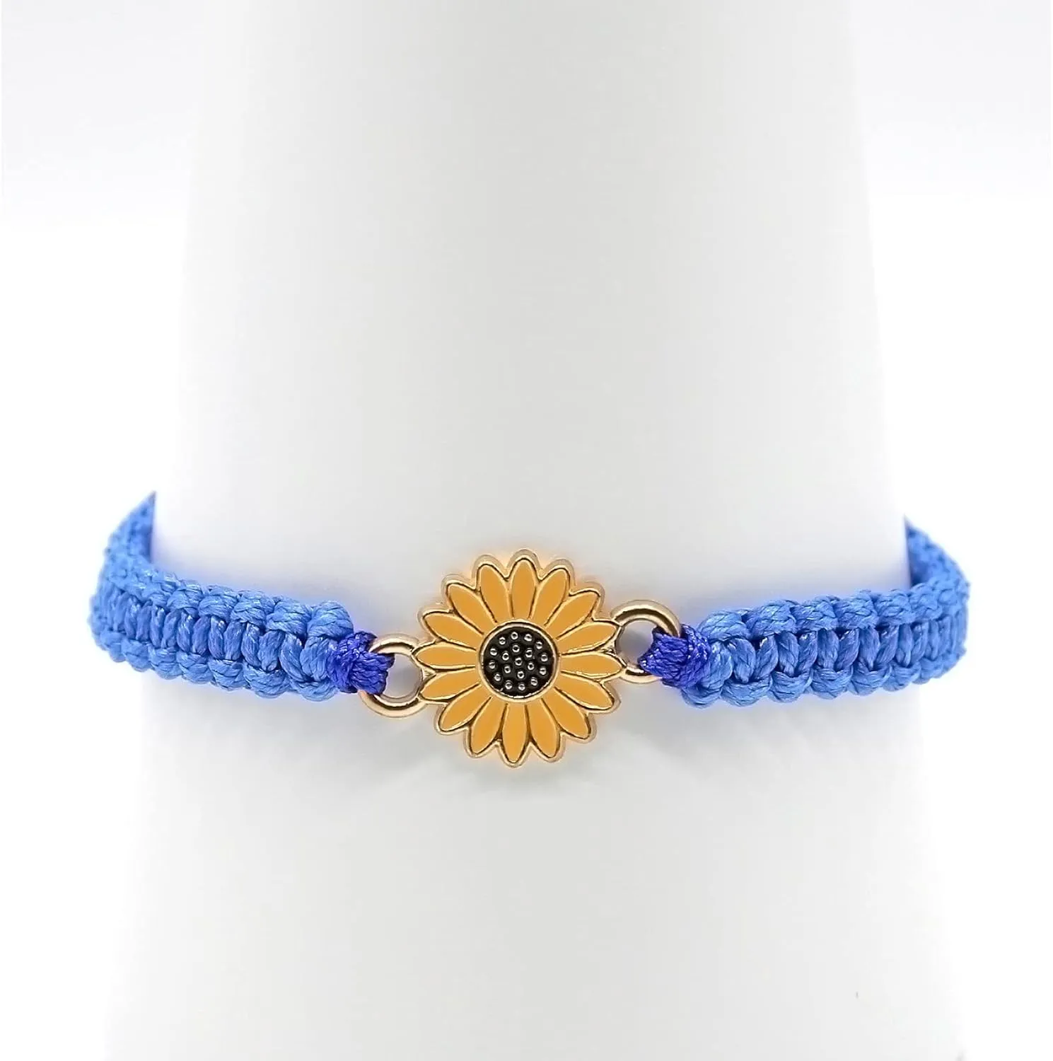 Sunflower Bracelets Adjustable Boho Sunflower Daisy Charm Bracelets Handmade Braided Rope Friendship Matching Bracelets Promise Bracelets for Couples Women