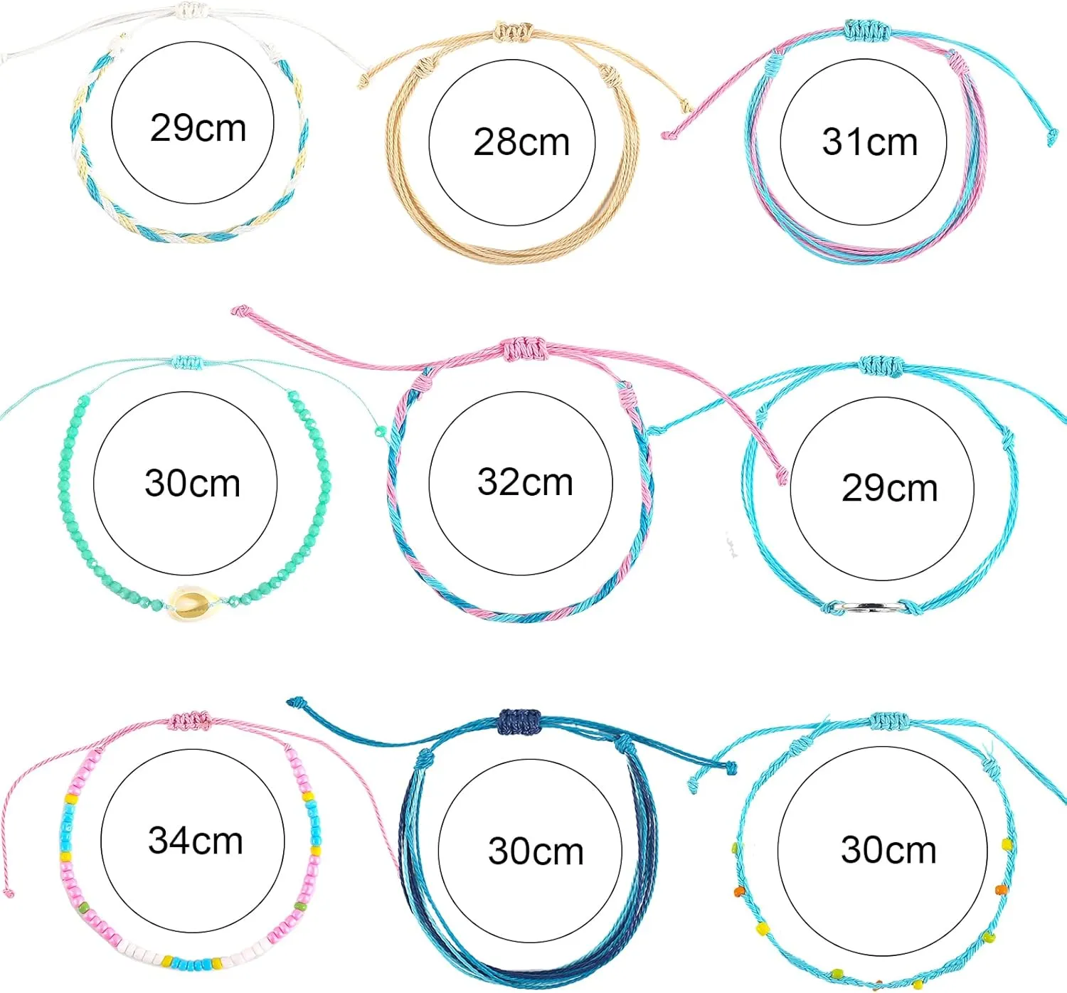 Surfer Wave Bracelets for Teen Girls Summer Beach Bracelets Handmade Braided Rope Friendship Bracelets Boho Adjustable Waterproof Bracelets for Women Ocean Bracelets Beach Jewelry for Women