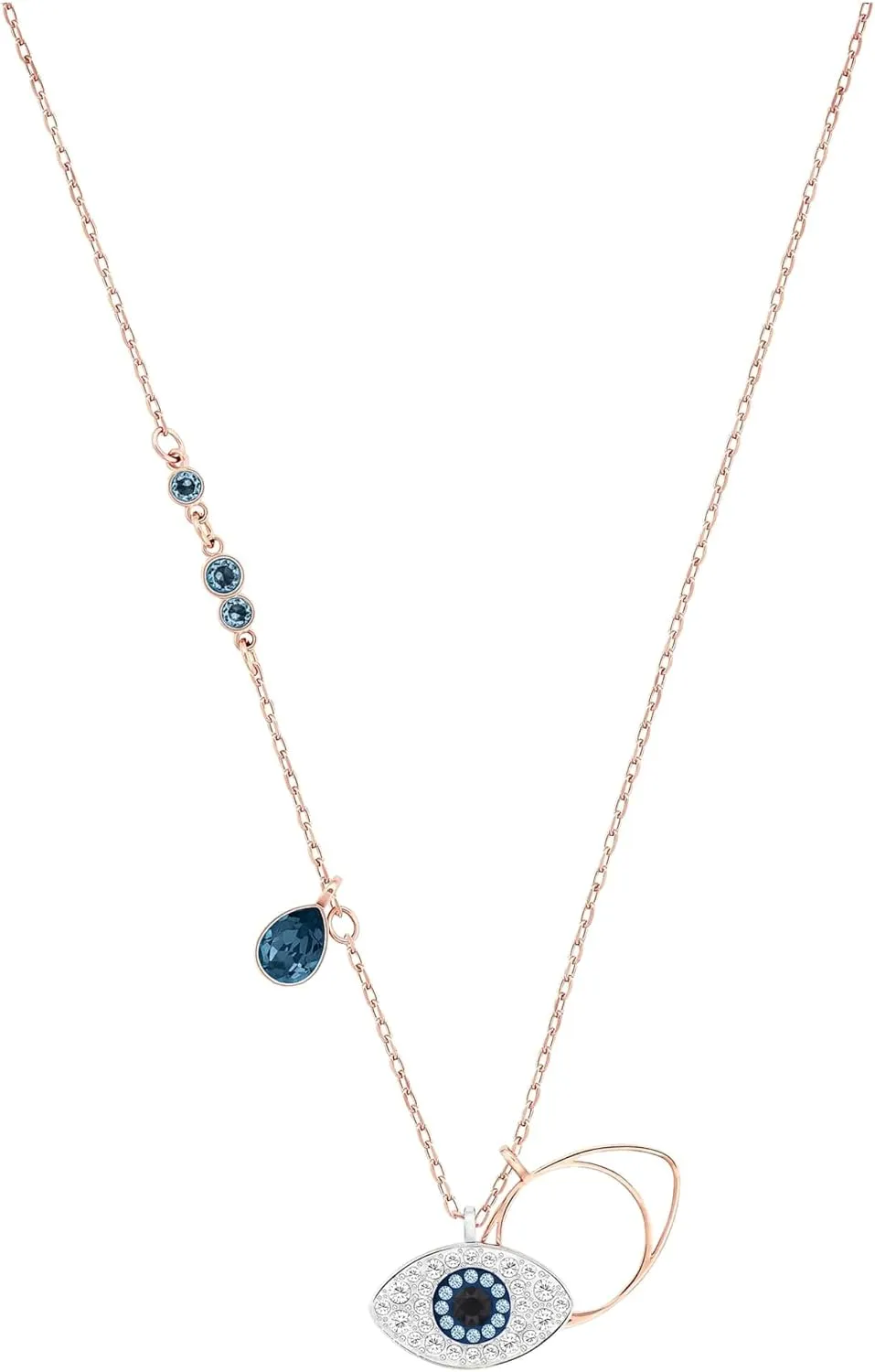 Swarovski Women's Symbolica Evil Eye Pendant Necklace, Blue, Mixed Metal Finish