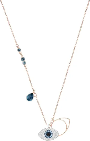 Swarovski Women's Symbolica Evil Eye Pendant Necklace, Blue, Mixed Metal Finish