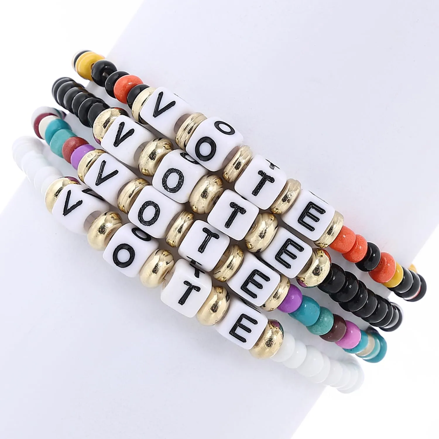 Taouzi Beaded Friendship Bracelets for Women Handmade Elastic Stackable Bracelets Bulk Fashion Boho Jewelry Set for Women Men