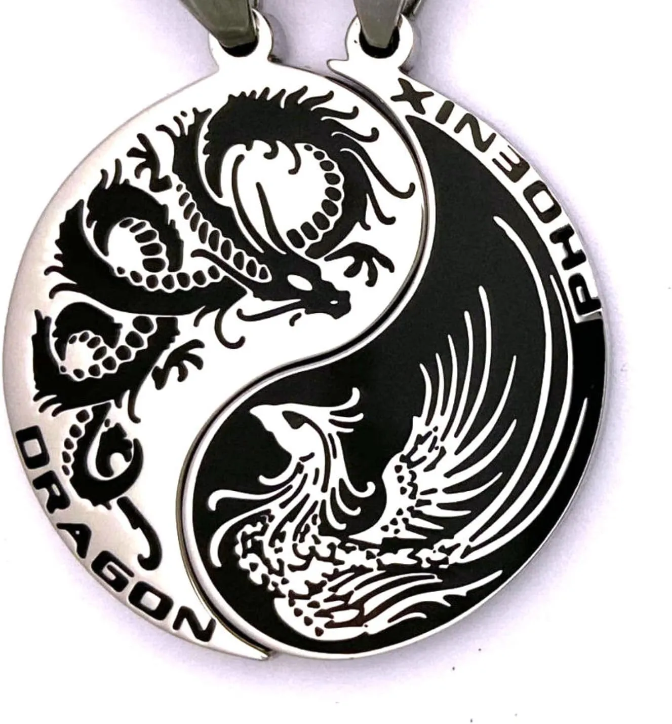 Tapp Collections Dragon Yin Yang 2 Pendant Necklaces Set