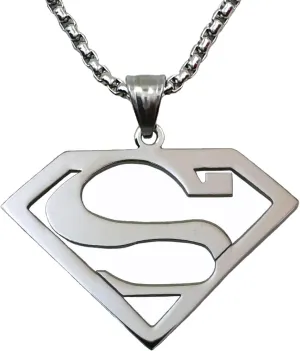 Tapp Collections Stainless Steel Superhero Pendant Necklace